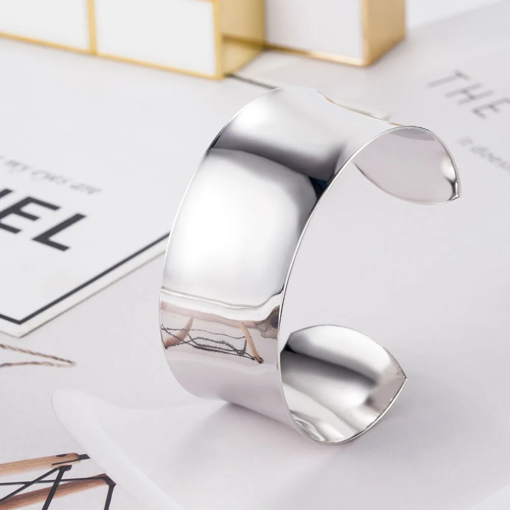 

Europe fashion simple bracelet 925 sterling silver glossy bracelet bangle for women atmospheric street female accessories tide