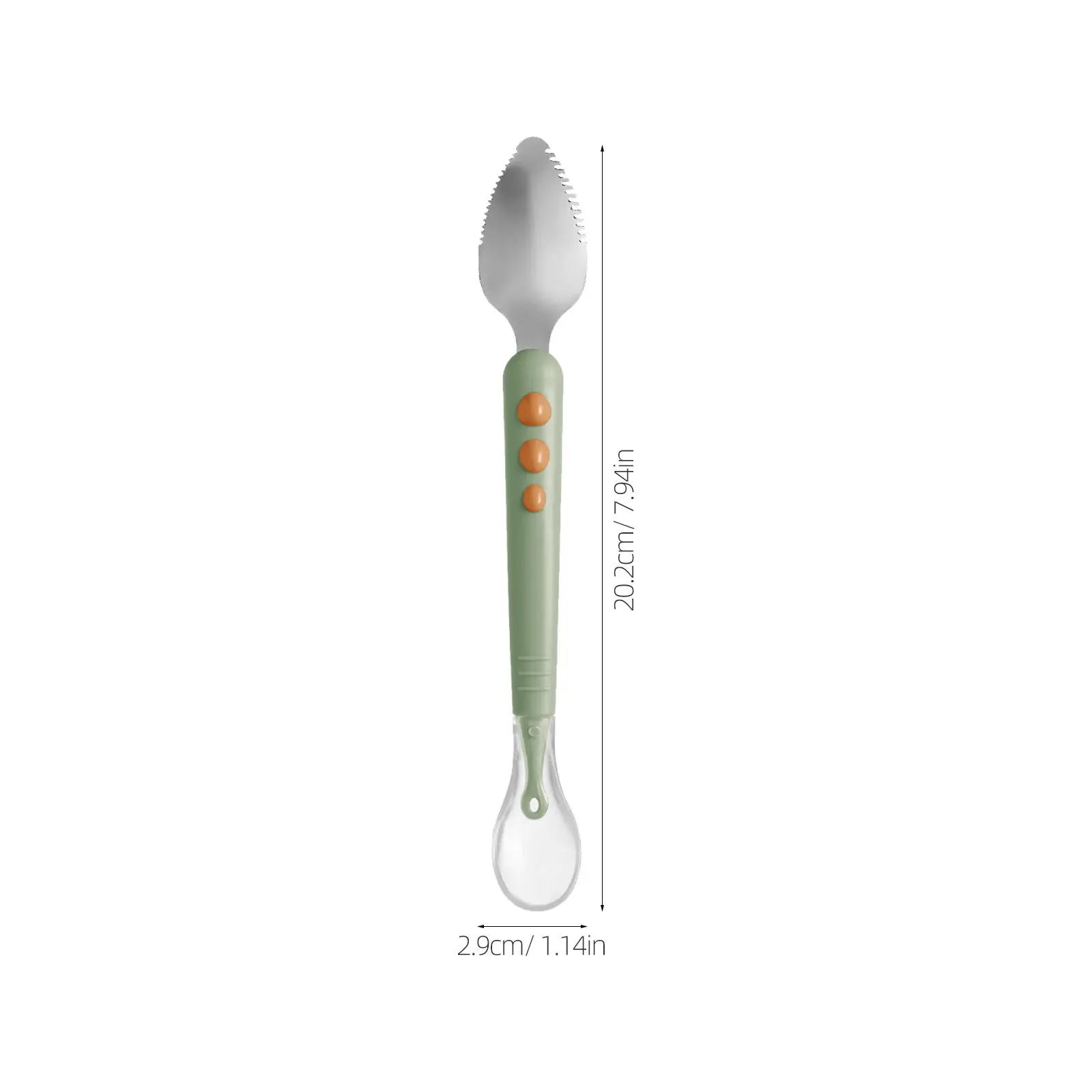 Fruit Puree Spoon Double Head Baby Silicone Feeding Spoon Safe Infant Food Tool Practical Baby Feeding Supplies