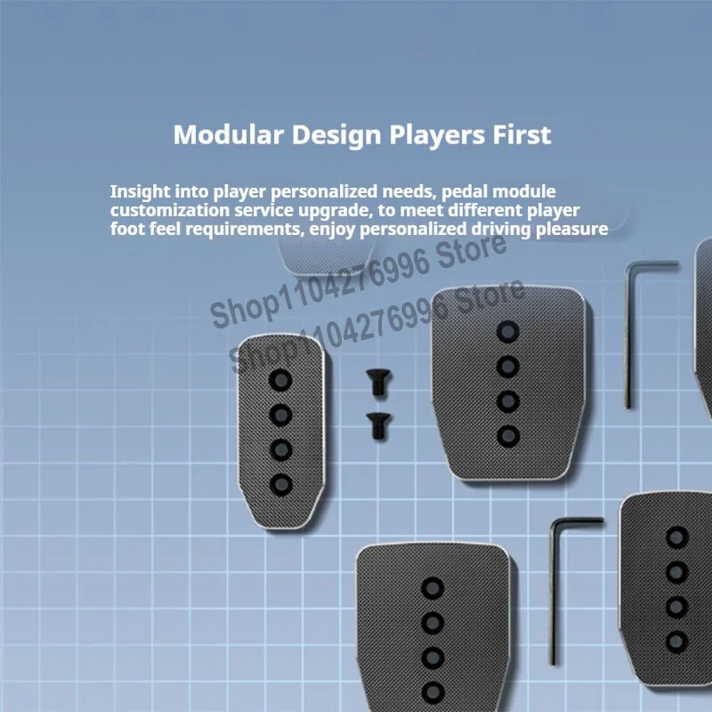Simagic P-SFP 3 P-FFP 2 Sim Racing Pedal Plates Clutch Brake & Throttle Flat Pedal Plates for Simagic P1000