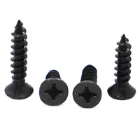 Mini Cross Countersunk Flat Head Self-tapping Screw Black Carbon Steel Phillips Wood Screws M1 M1.2 M1.4 M1.7 M2 M2.3 M2.6 M3 M4