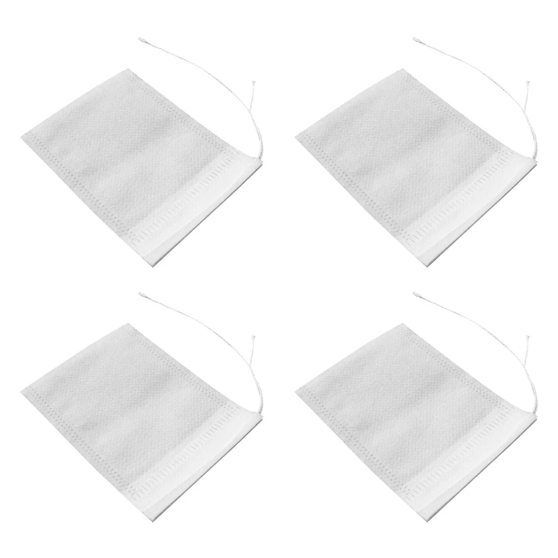 400 Pcs Disposable Tea Filter Bags Empty Cotton Drawstring Seal Filter Tea Bags For Loose Leaf Teal(3.54 X 2.75 Inch)