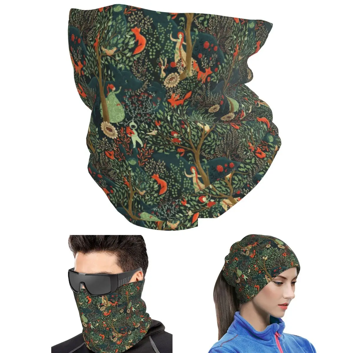 Whimsical Wonderland Bandana Neck Cover Printed Mask Scarf Warm Headband Unisex Adult Breathable