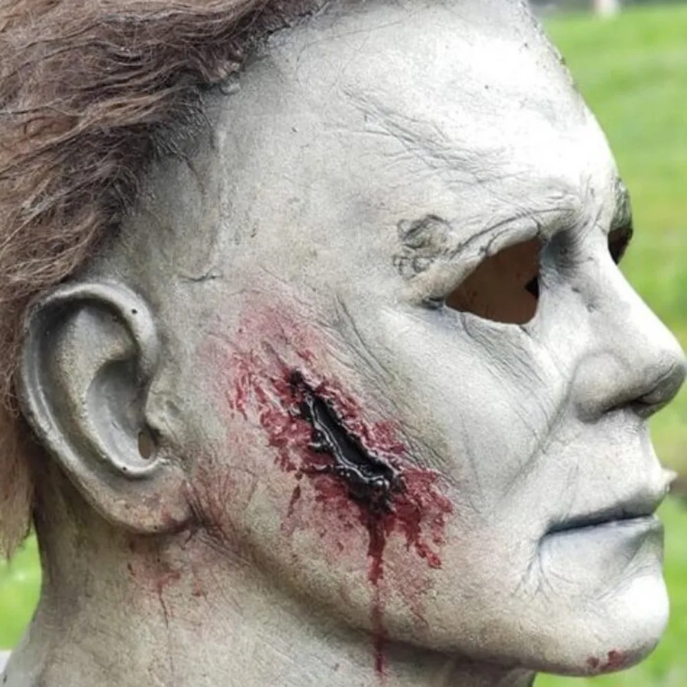 Máscara de Michael Myers, disfraces de Halloween, máscara de látex de cara completa de terror, Rave, película de Cosplay, juguetes difíciles, mascarada para hombres, fantasía de Terror