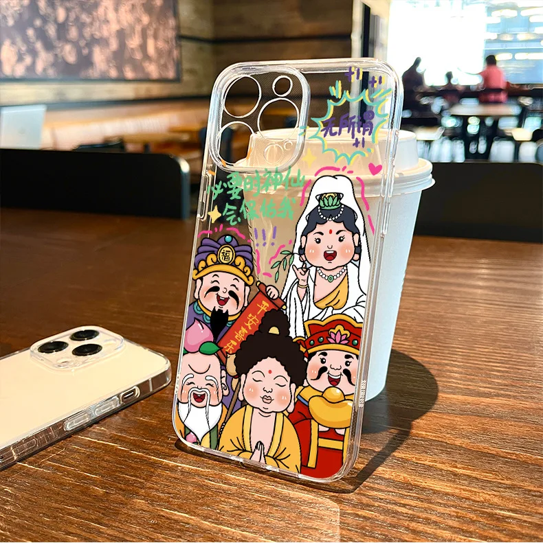 If Necessary the Fairy Will Bless the AntiFall National Tide Phone Case For iPhone 15 Pro Max 14 Plus 13 12 11 XR X XS 8 7 Cover