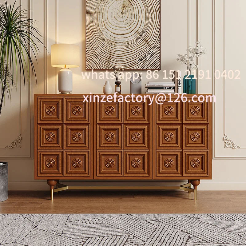 

Customizable medieval solid wood side cabinet French retro