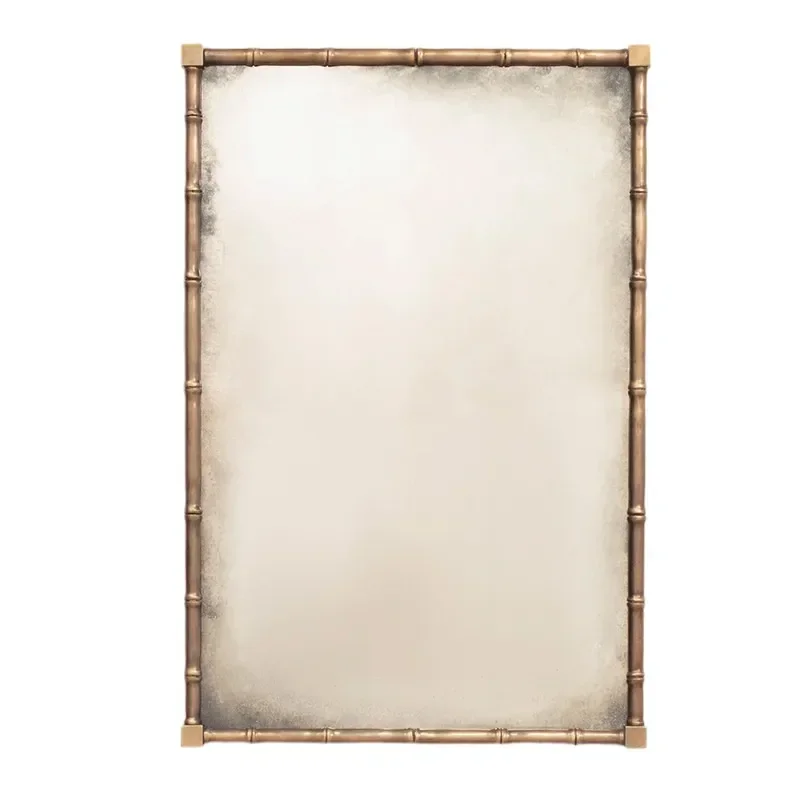 for Medieval Bamboo Joint Full Body Mirror New Chinese Pattern Frame Wall Mounted Decorative French Retro Literary Mirror