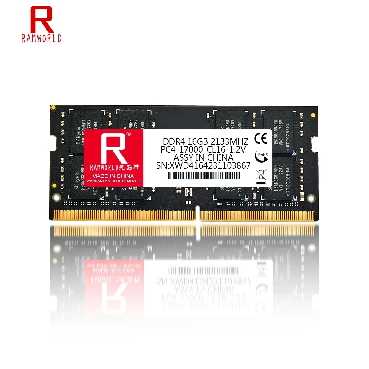 RAMWORLD DDR4 16GB 2133MHz 8GB 4GB Notebook Memoria Ram PC4 1.2V 17000 SODIMM Laptop Memory