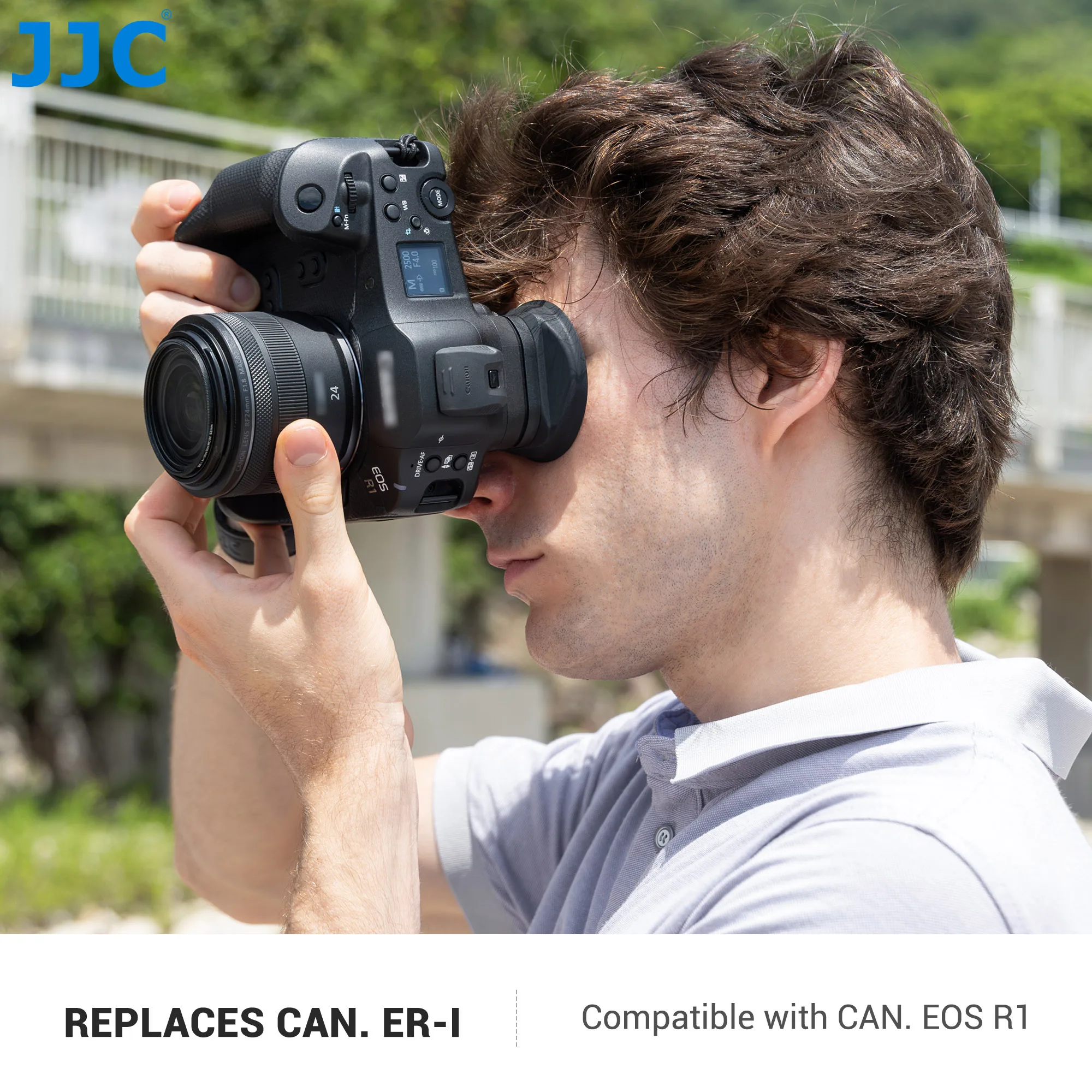 JJC Weiches Silikon-Kamera-Augenmuschel-Okular ersetzt Canon ER-I für Canon EOS R1 Augenmuschel, Augenschutz-Sucher – Detail 8