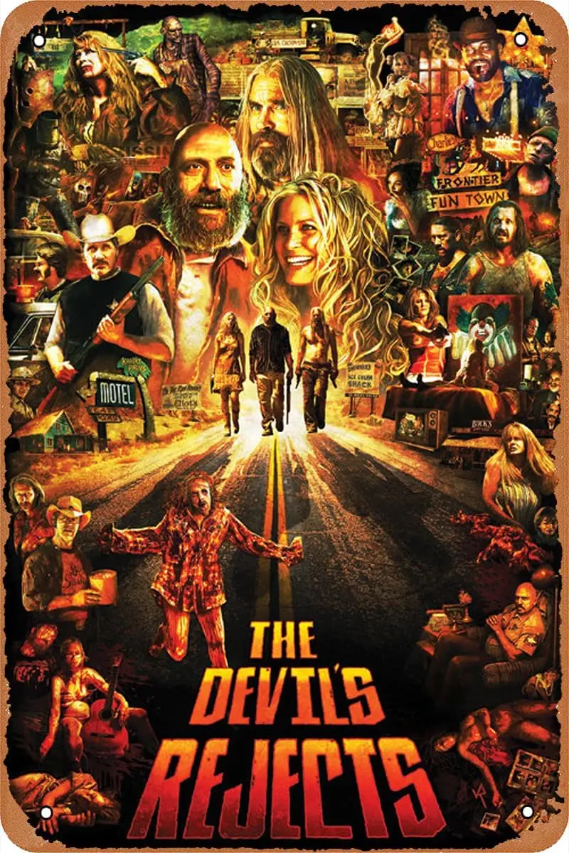 The Devil's Rejects Horror Movie Poster Vintage Tin Sign Retro Metal Sign for Bar Pub Garage Man Cave Home Wall Decor Gift 1