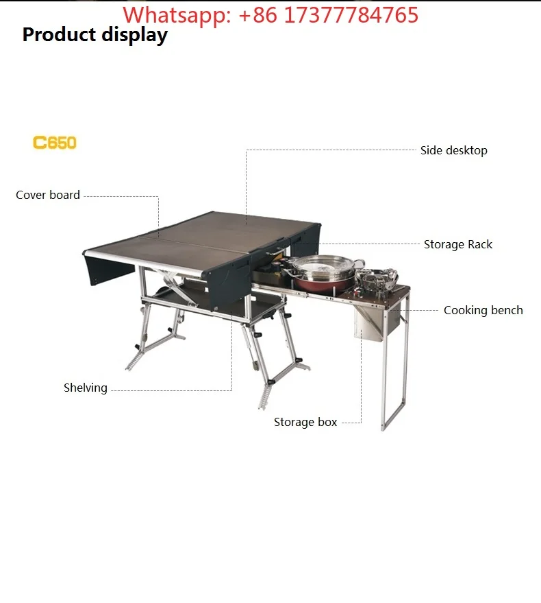 Outside Portable Camping Kitchen BBQ Full Set Multi-Fuction Equipment