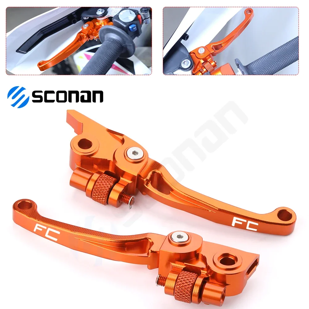 For Hus FC 250 350 450 EU FC250 FC350 FC450 FX350 FX450 Motorcycle CNC Aluminum Brake And Clutch Levers Accessories