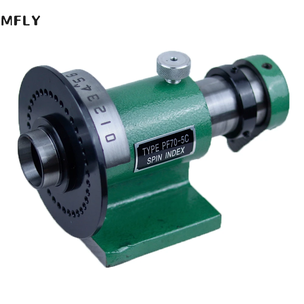 NEW PF70-5C simple indexing head 5C chuck equal split drilling and milling grinder can be connected to 2 3 4 5 inch chuck