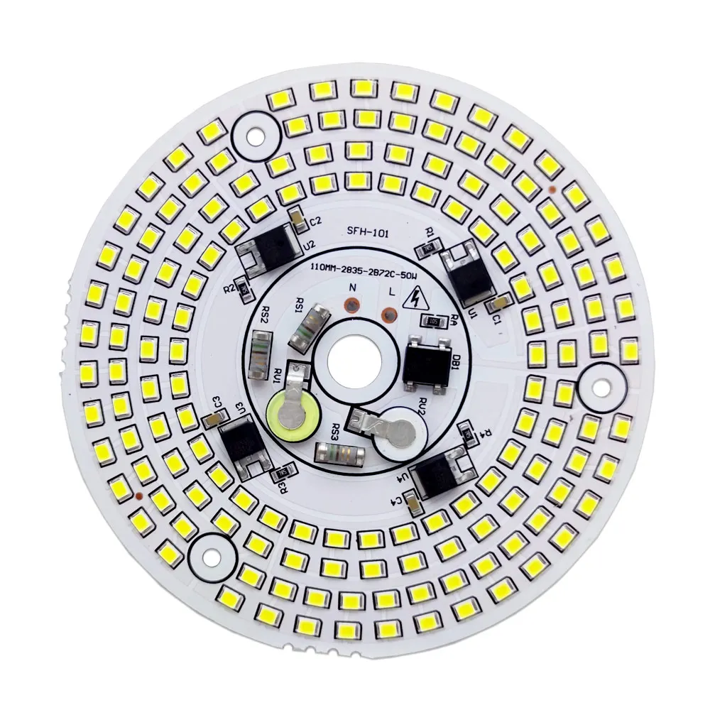 LED PCB Plate SMD2835 COB Chips 220V Full Power 100W 50W No Need Driver Ligh Source Board Linear For High Bay Lamp DIY Replace