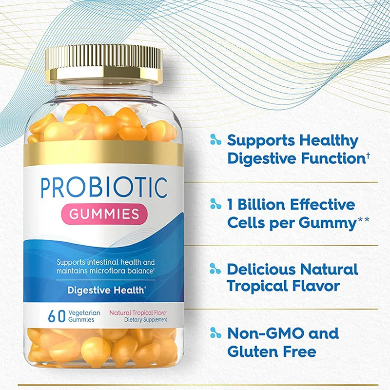 

Probiotic gummies enhance immunity, promote digestion and absorption, improve constipation, and promote healthy skin condition