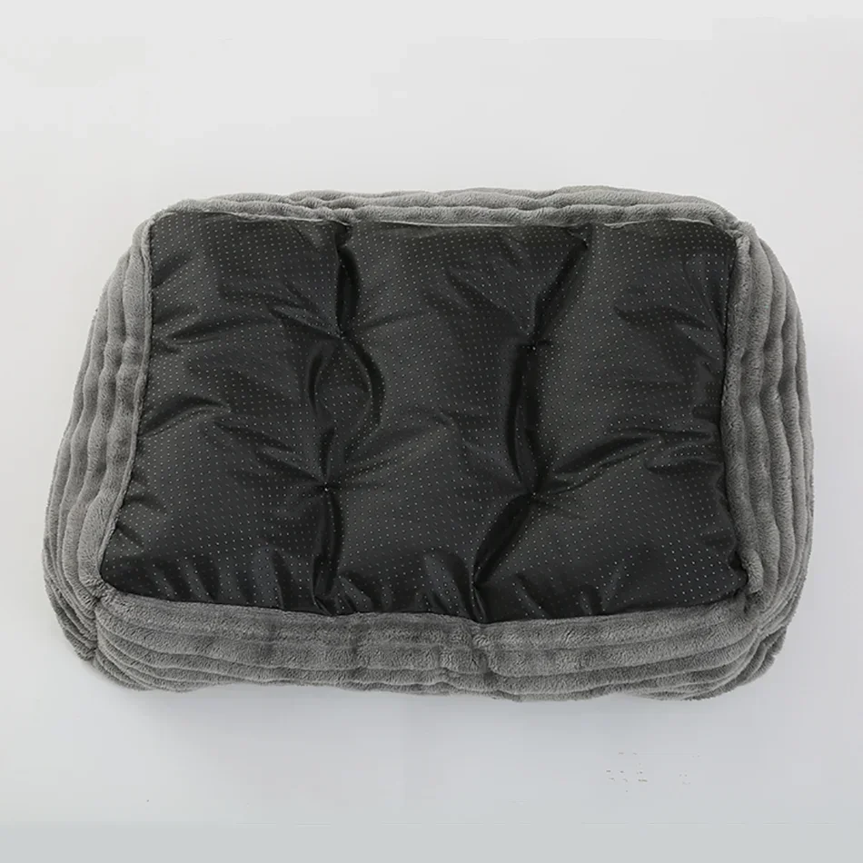 Bed for Dog Cat Puppy Pet Nest Square Soft Plush Kennel Sofa Small Medium Dogs Bed Cushion Warm Pad Washable House Pet Sleep Set