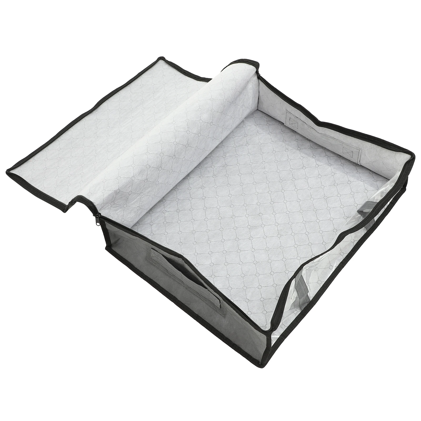 

Breathable Non-Woven Storage Bins for Under Bed with Transparent Window Zippered Cases for Clothes and Blankets