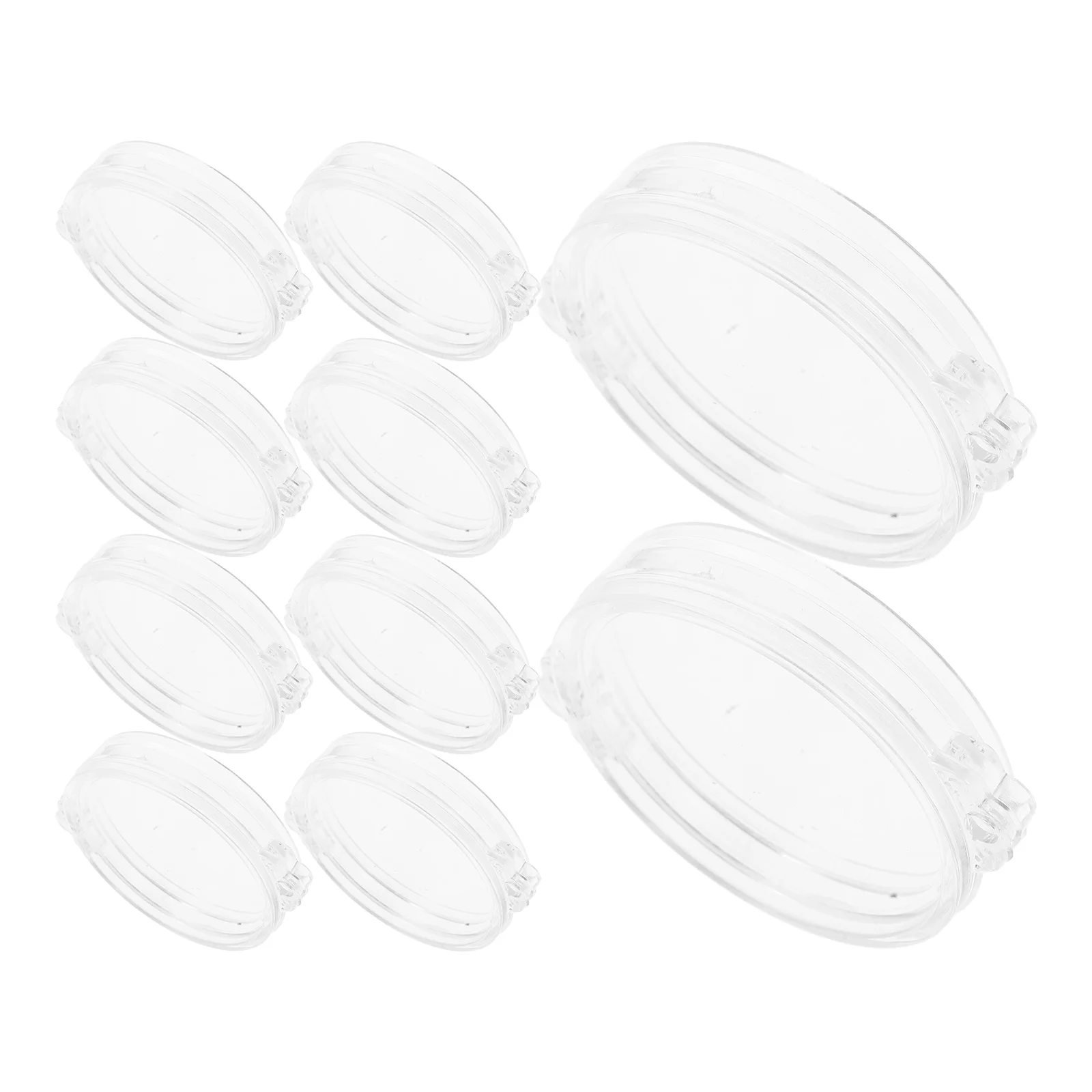 12pcs Coin Safe Holder Dual Head Design Clear Plastic Capsules Car Hanging ganizer For Collectors Storage Boxes
