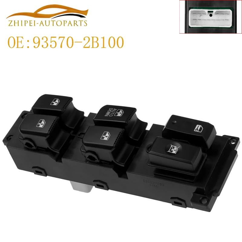 93570-2B100 Driver Power Master Window Switch Car 935702B100 For Hyundai Santa Fe CM 2007 2008 2009 2010 2011