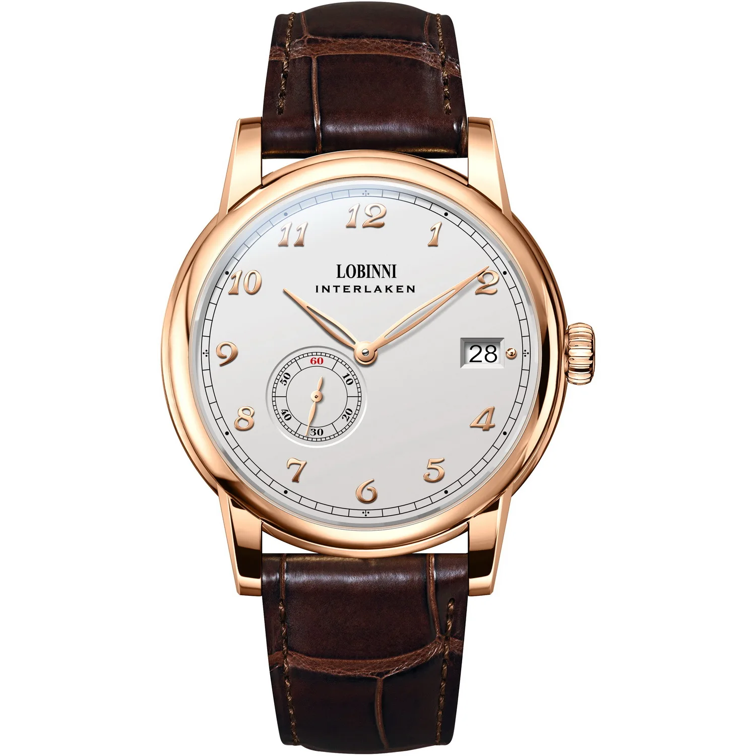 Lobinni Men Automatic Watch 40mm Vintage Mechanical Wristwatch Ulththin 50m Waterproof Sapphire Mirror Mini Rotor Hangzhou8000