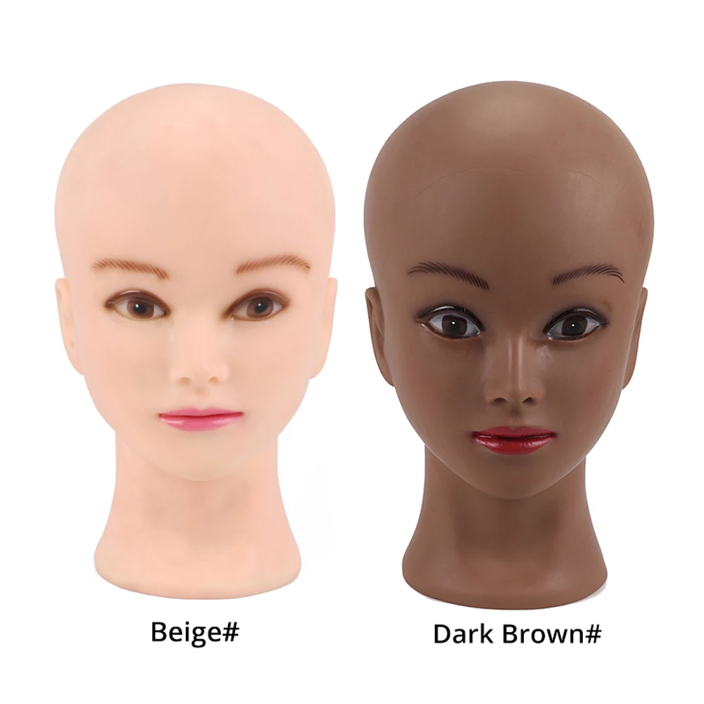 Nunify 21-25Inch Canvas Block Head Mannequin Adjustable Wig Stand Tripod With Rotatable Head Holder For Hairdressing Exhibitions_voghion.com