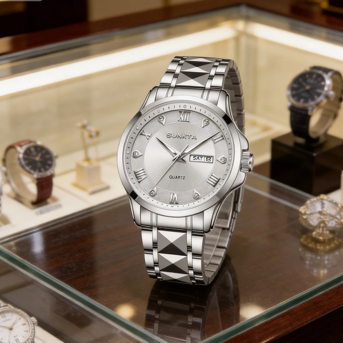 

Мужские наручные часы LIGE: модные, военные, водонепроницаемые, с люминесцентным циферблатом, отображением даты и дня недели, из нержавеющей стали, кварцевые