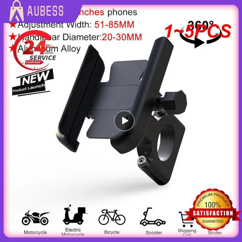 

1~5PCS Mount Mobile Phone Holder Type Aluminum Alloy Motorcycle Shockproof Fixed Navigation Bracket Riding Equipment