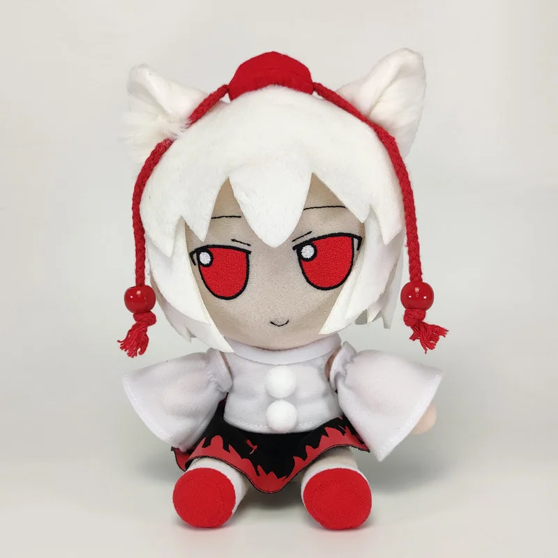 

20cm Anime TouHou Project Cosplay Inubashiri Momizi Fumo Cute Cartoon Dress Up Maid Outfit Plush Doll Birthday Present Gift