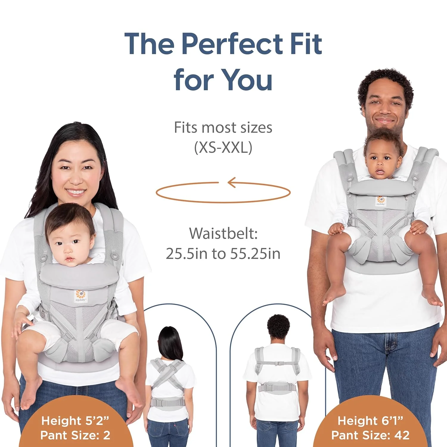 Ergonomic Omni 360 All-Position Baby Carrier for Newborn to Toddler with Lumbar Support (7-45 Pounds) Ideal for Hands-Free