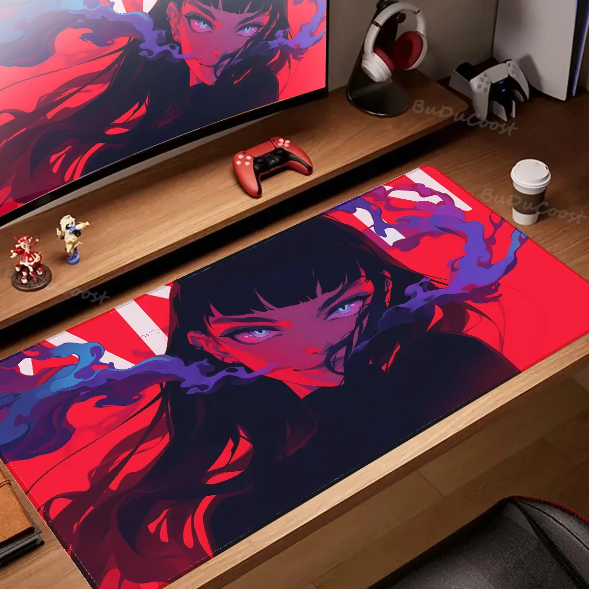 Large Cigarette Girl Game Mousepad Gamer Mouse Pad Gaming Speed Keyboard Pads XXL Rubber Desk Mat Laptop Table Carpet Mousemat