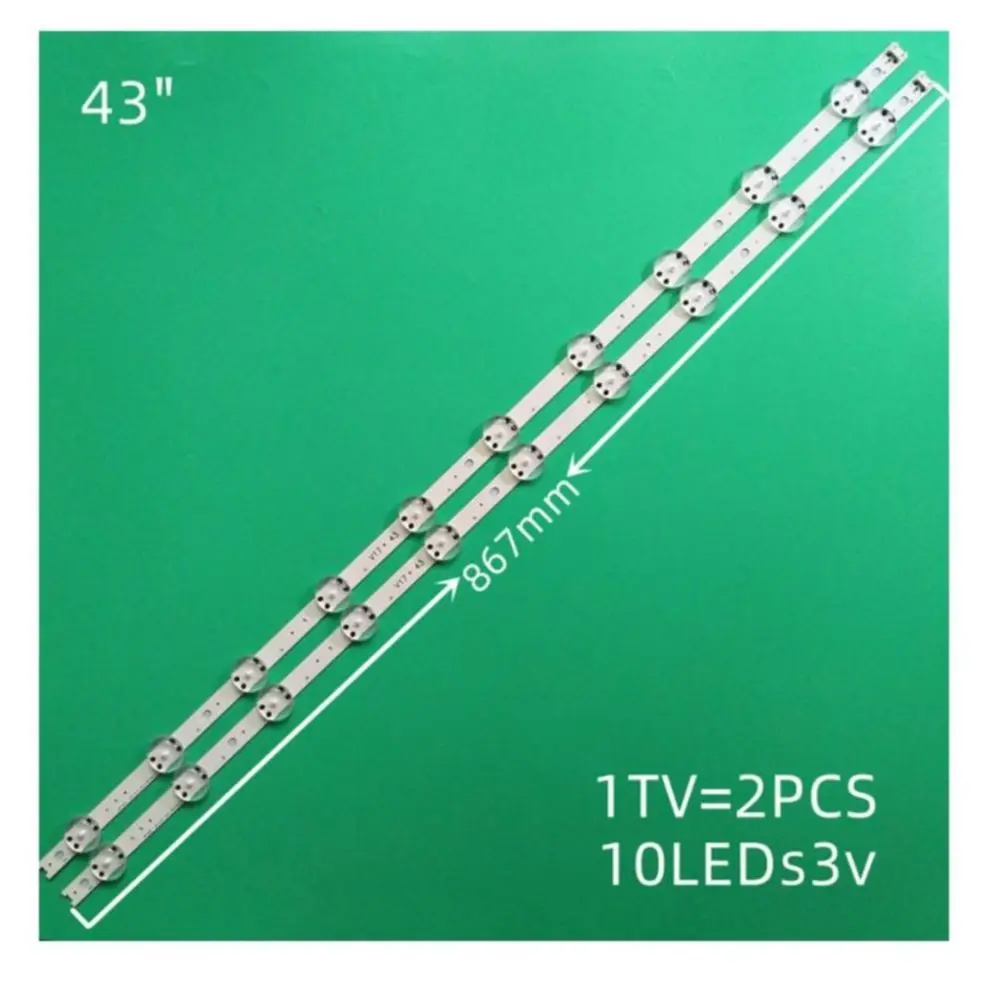 

LED strips 10 lamps for TV 43" TV V17 art3 2867 6916L-2867A 6916L-2867F agf78709801 43UJ675V 43UJ655V 43UJ670V 43UJ6565 43UJ6525