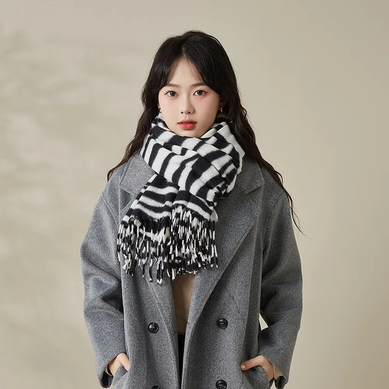 

Зимний минималистичный шарф унисекс, теплая легкая накидка на шею для мужчин и женщин, универсальный морозостойкий шарф, украшение в подарок