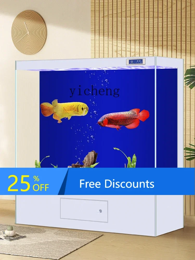 

LYY Super White Fish Tank Customized Living Room Home Fish Tank Intelligent Ecological Floor Aquarium