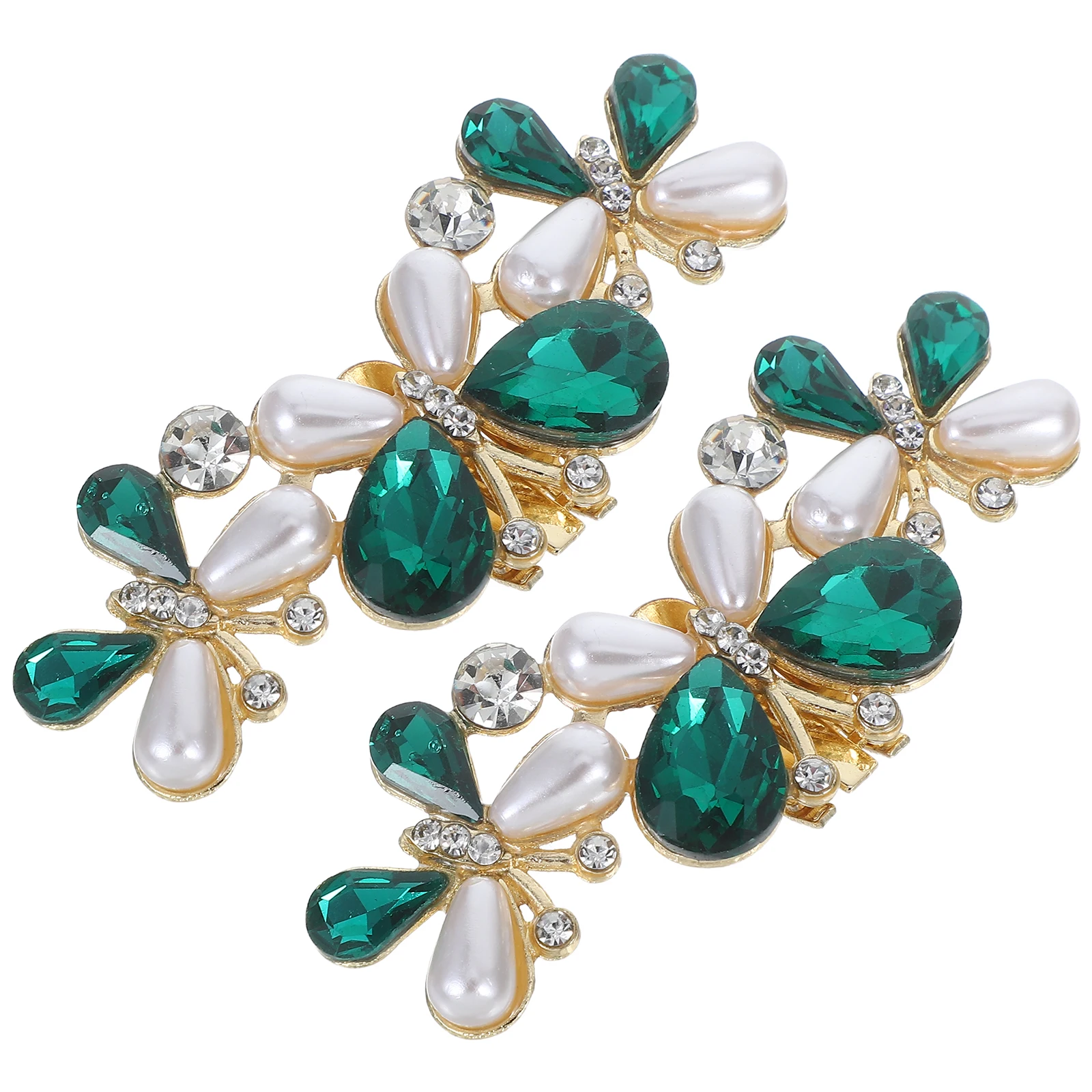 

2pcs Rhinestone Clips Detachable Heels Accessories Buckle Decoration Bridal Wedding High Heel Charms Elegant Sparkling Shoe