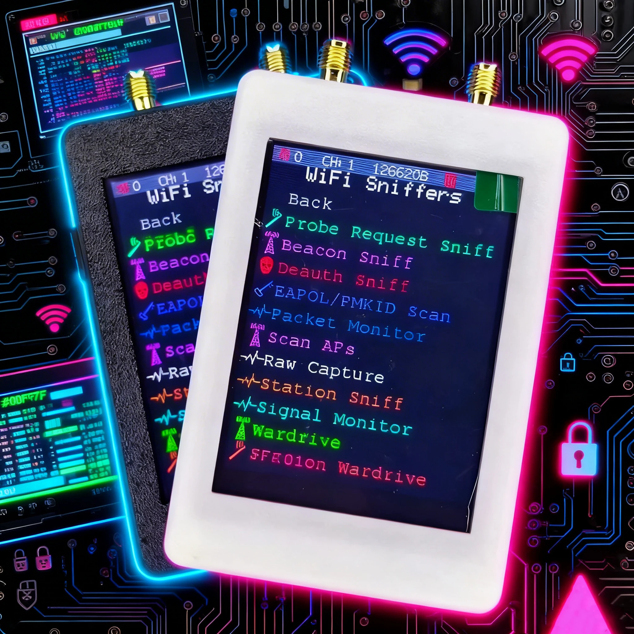 

New ESP32 Marauder Mar-X-Auder Device WiFi, Bluetooth, GPS, Supports CYD Updates, Enables Wireless Security Tools