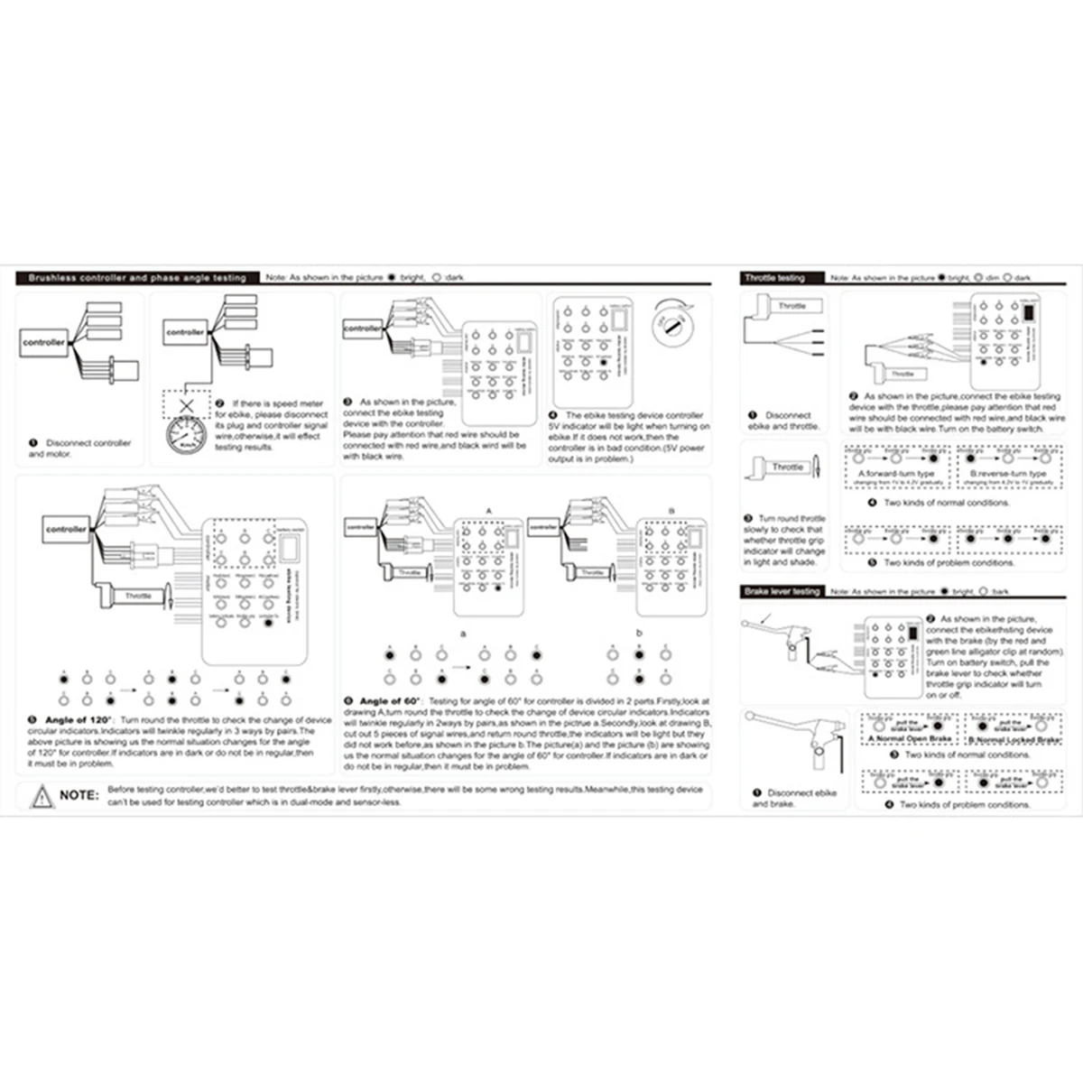

1 Piece Ebike Testing Device Electro Car Repair Electric Vehicle Detector Controller Universal