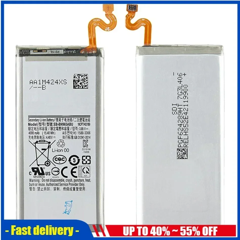 Replacement Battery EB-BN965ABU For Samsung Galaxy Note9 Note 9 SM-N9600 N960F N960U N960N N960W 4000mAh Bateria + Tools