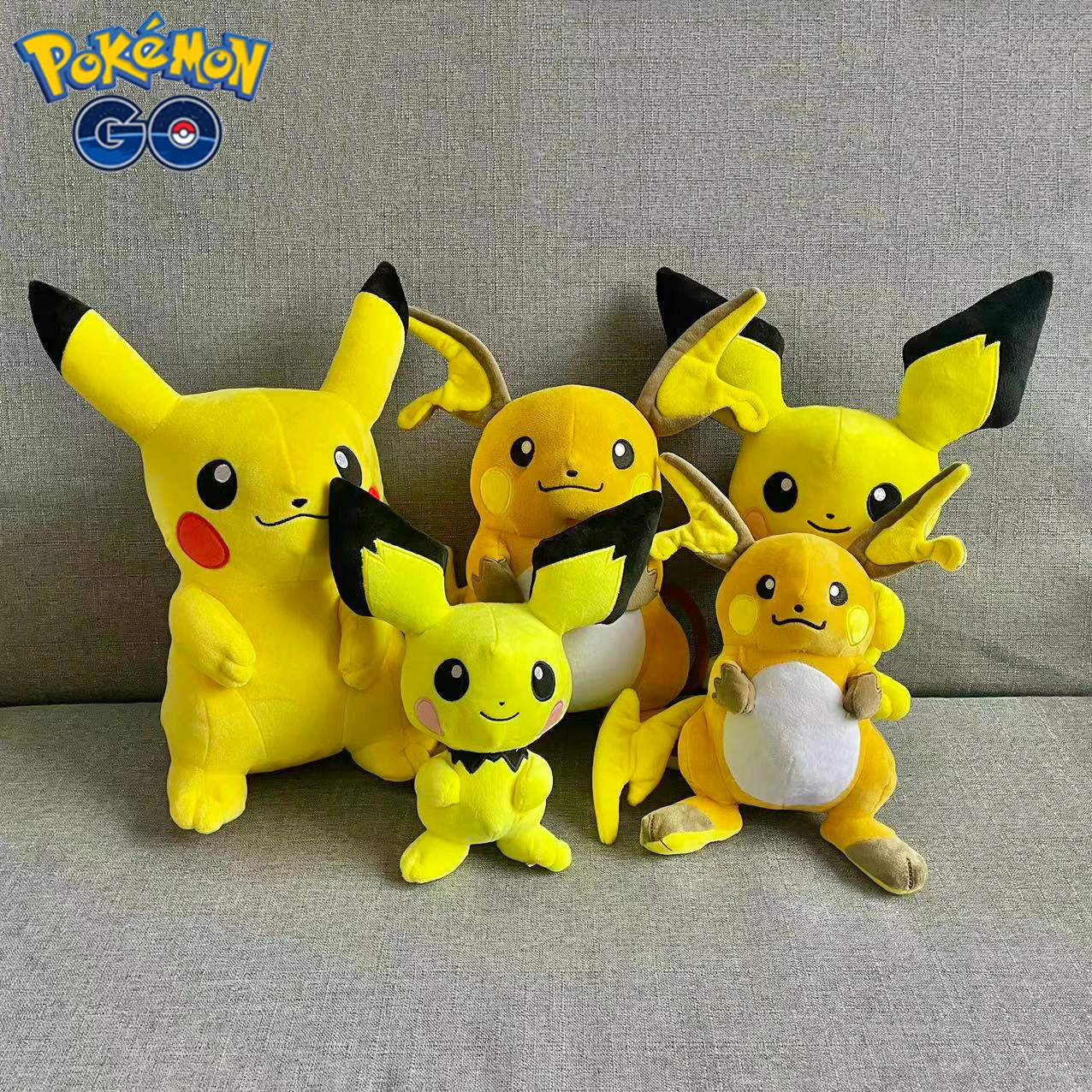 Neue Pokemon ausgestopfte Anime Pichu/Pikachu/Raichu Plüsch tier Kawaii Cartoon & süße Puppe Schlaf kissen Geburtstags geschenke Mädchen Zimmer Dekor – Detail 10