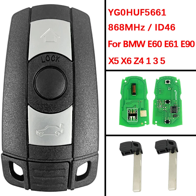 

CN006028 Бесконтактный дистанционный брелок 868 МГц PCF7945 FCC ID YG0HUF5661 Для BMW CAS3 E60 E61 E90 X5 X6 Z4 1 3 5