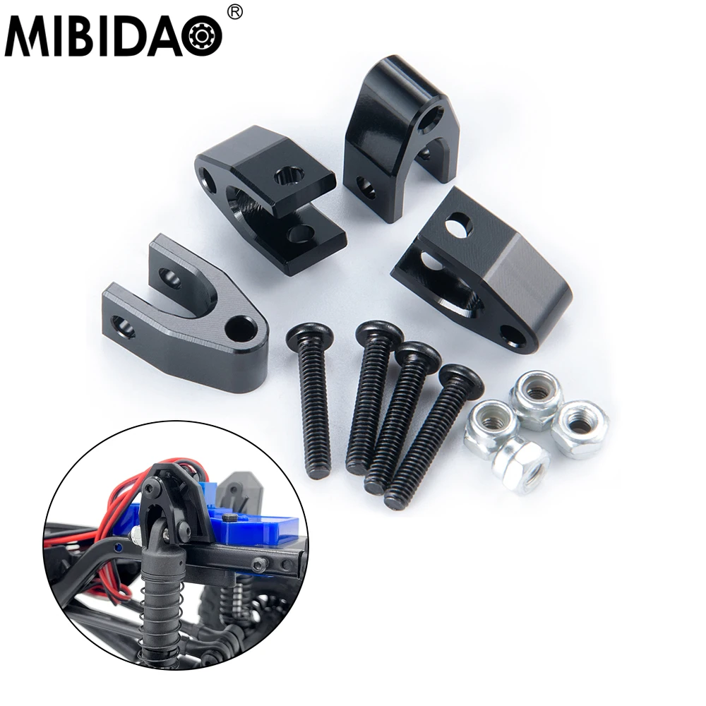 MIBIDAO 4Pcs Front Rear Hight-lift Shock Mount Heighten Shocks Tower For 1/18 TRX-4M Bronco Defender RC Crawler Car