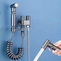 Handheld Bidet Spray Gun Portable High Pressure Bidet Spray Gun Set Bathroom Cleaning Women's Washing Toilet Accessories