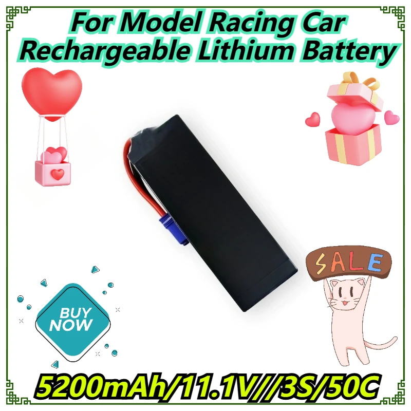 

5200mAh/11.1V//3S/50C For Model Racing Car Rechargeable Lithium Battery