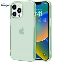 Ultra Thin Luxury Colorful Clear Soft Case For iPhone 15 14 13 12 Mini 11 Pro Max SE 2 3Transparent Silicone Slim Back Cover