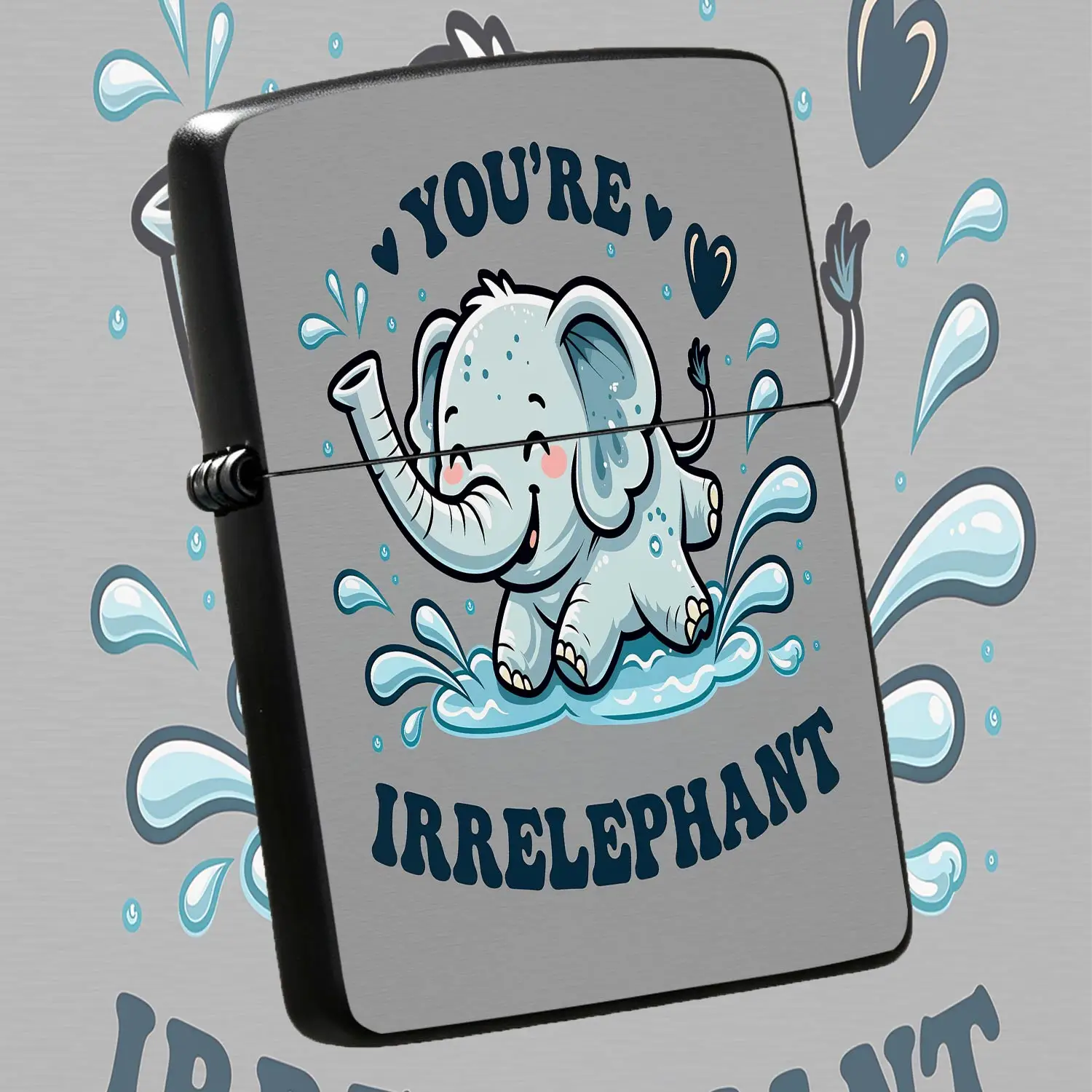 Cute Cartoon Elephant Pattern Lighter, Fun Irrelephant Pun Design Portable Igniter, Lovely Water Splashing Happy Baby Elephant Decor, Compact Lightweight Pocket Igniter For Daily Use, Gifting For Friends Family On Birth A Humorous And Inter