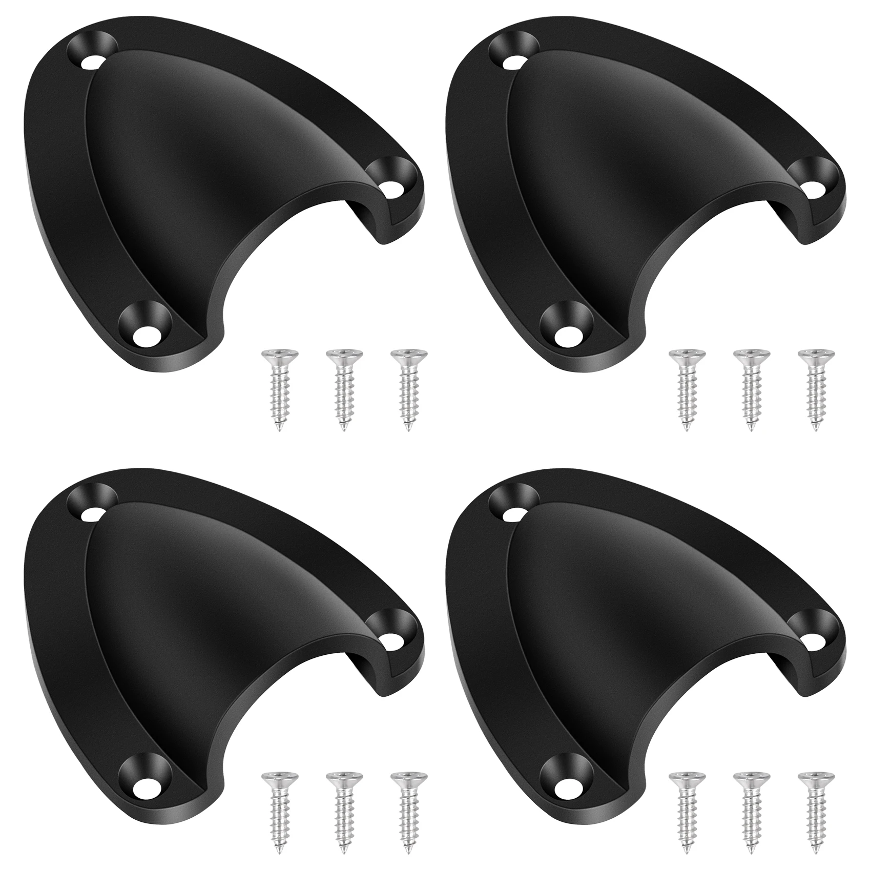 4 Pcs Nylon 2.5Inch Marine Wire Cable Vent Cover, Clamshell Vent for Boat,Smooth Edge Thickness 1/8Inch,Wire Vent Cover G