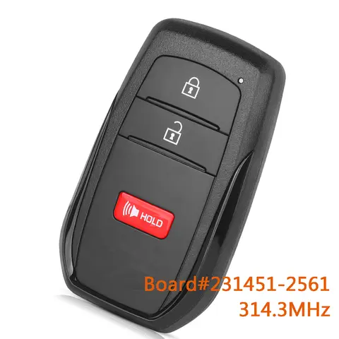 KEYECU 231451-2561 for Toyota GR Corolla Cross 2022 2023 2024 2025 Smart Keyless Prox Remote Key Fob HYQ14FBW 314.3MHz 3 Buttons