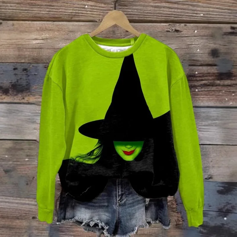 Langarm-Sweatshirt Halloween Horror Lustiges Damen-Sweatshirt 3D-Digitaldruck