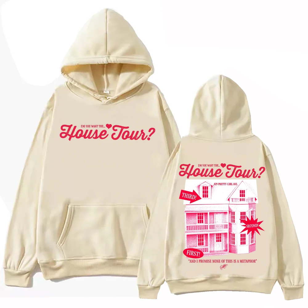 سترة بغطاء للرأس للرجال والنساء من سابرينا كاربنتر هاوس تور، بلوفر هاراجوكو بأكمام طويلة، هدية