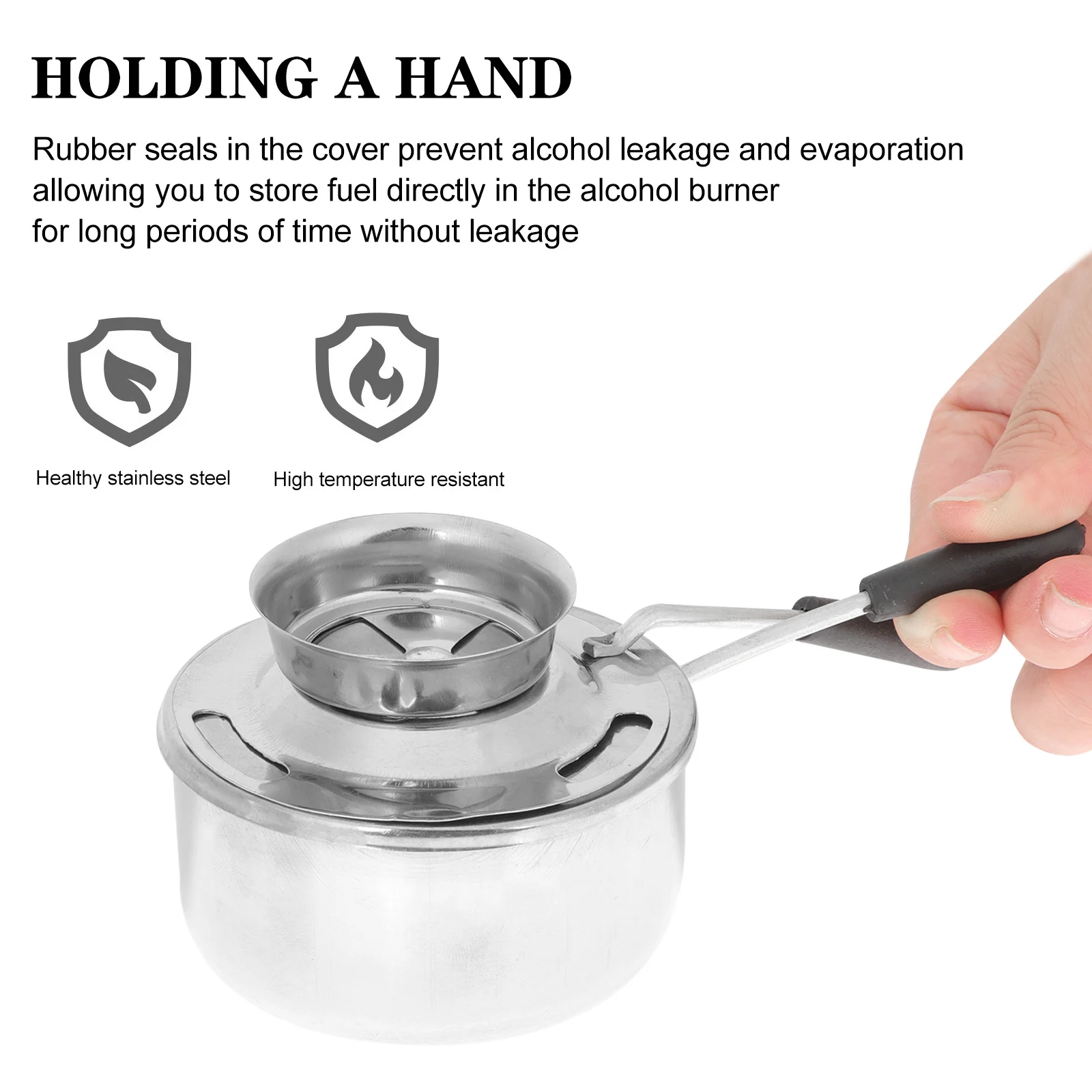 

Alcohol Burner Stove Stainless Steel Safe Rugged Portable Camping Cooking Stove Outdoor Picnic Buffet Hot Pot Warmer