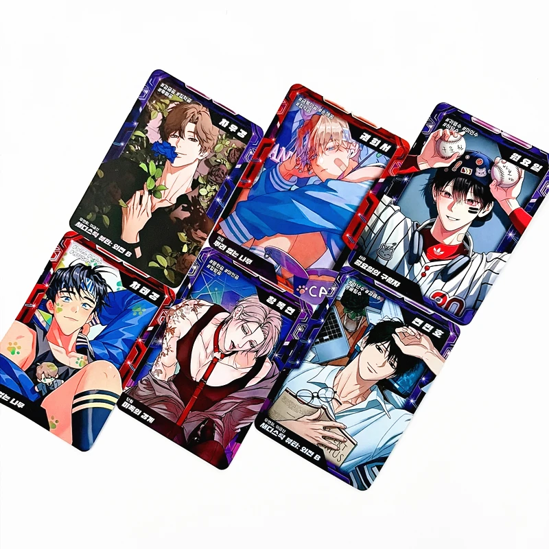 18Pcs Laser Lomo Photocards, Korean BL Manhwa AR Collection Cards Set,Webtoon Character Cards, Souvenir Gift for Comic Fans