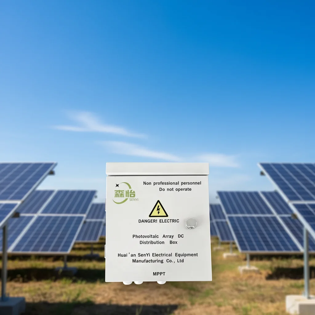 Distribution Box, MPPT Solar DC Control Combiner Cabinet 16A 600V 2 Way  DC Photovoltaic Array